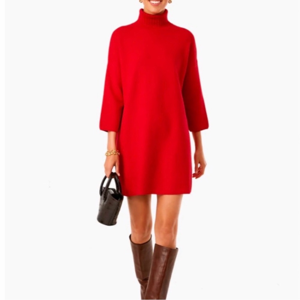 Tuckernuck - Red Turtleneck Mini Dress